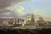 Thomas Luny Blockade of Toulon, 1810-1814: Pellew's action, 5 November 1813 Sweden oil painting artist